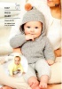 Knitting Pattern - Rico 1037 - Baby Dream DK Uni - Baby Hooded Sweater & Cardigan
